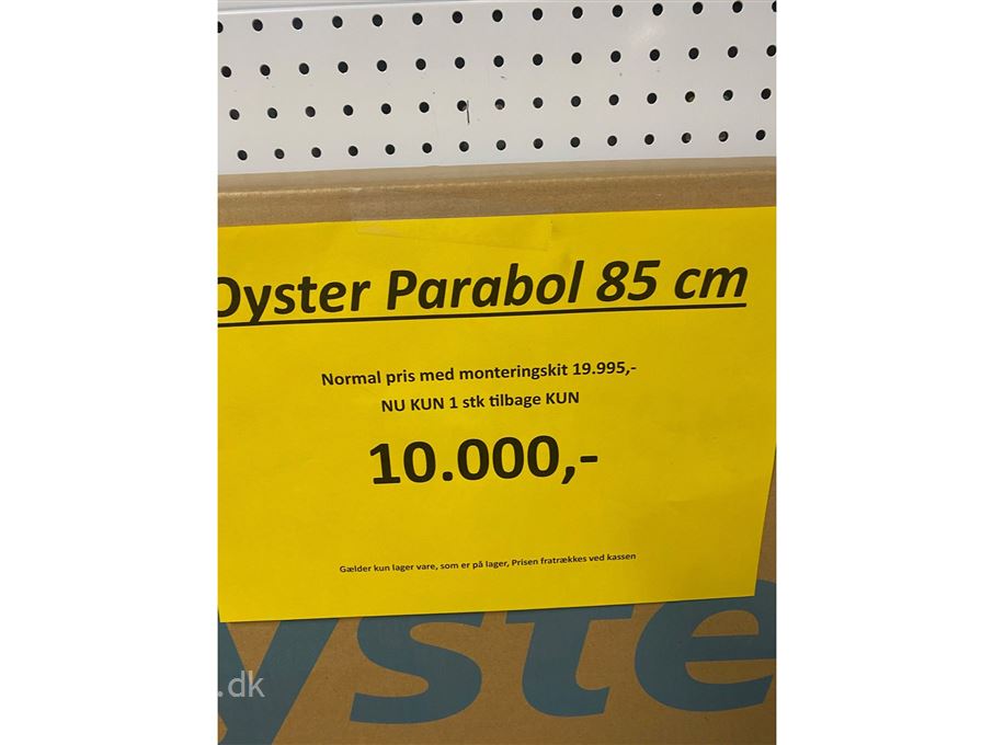 - - -  Oyster fuldautomatisk parabol  