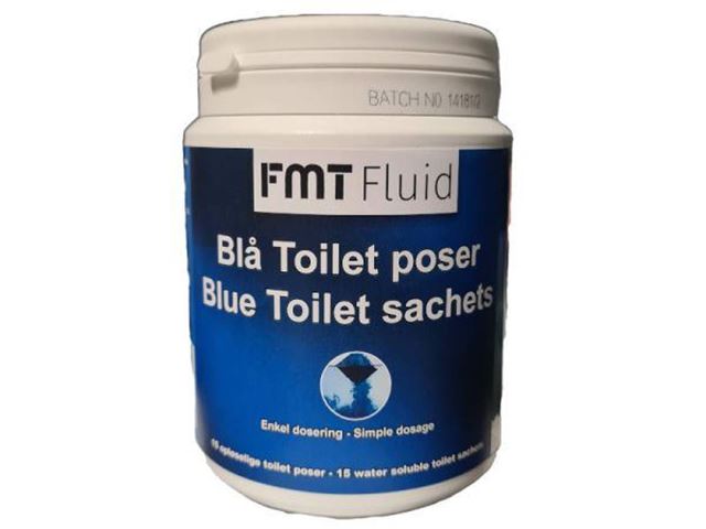 Blå Toilet (1 pose er nok til ca. 20 Liter vand.) - Holder din toilettank ren fra FMT