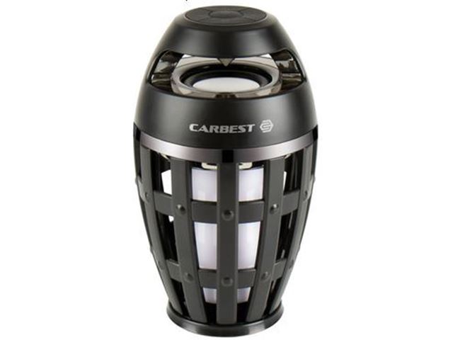 LED-fakkellys med Bluetooth-højttaler 9,8 x 14 x 9,8 cm.