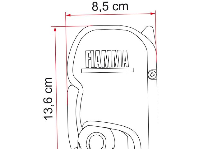 Markise "Fiamma F45S 260" Royal Grey - Lgd.: 263 cm. Dybde: 200 cm.