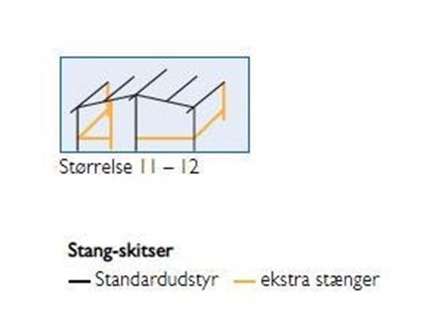 DWT Fortelt SWING - Dybde: 240 cm. - G11 - A- Mål: 851 - 880 