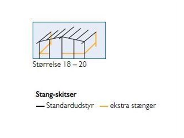 DWT Fortelt SWING - Dybde: 300 cm. - G18 - A- Mål: 1061 - 1090