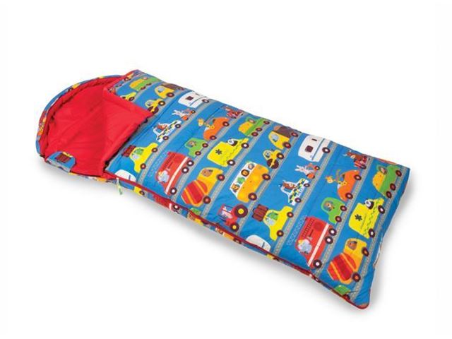 Børne sovepose - Dyre trafik - Str.: Længde: 150+25 cm. - Bredde: 70 cm. 