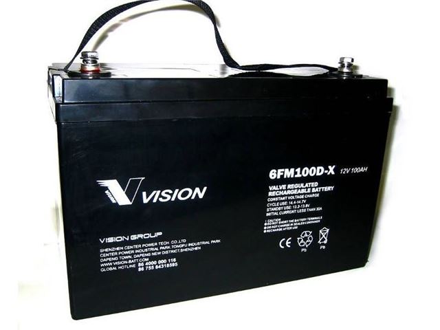 Vision Trations Batteri 100Ah, godt til drift af caravan mover. 