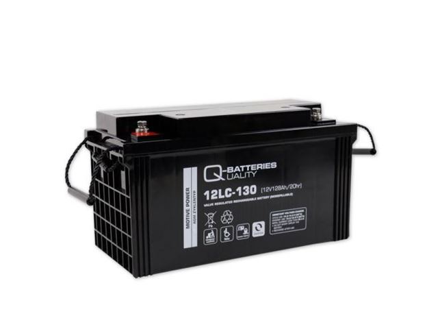 Q-Batteries 12LC-130 12V 128Ah deep cycle AGM batteri (Forbrugsbatteri