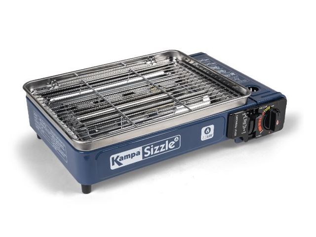 Kampa - Sizzle Barbecue - Str.: 43 cm. x 28 cm. x 11 cm. - Vægt: 2,9 kg.