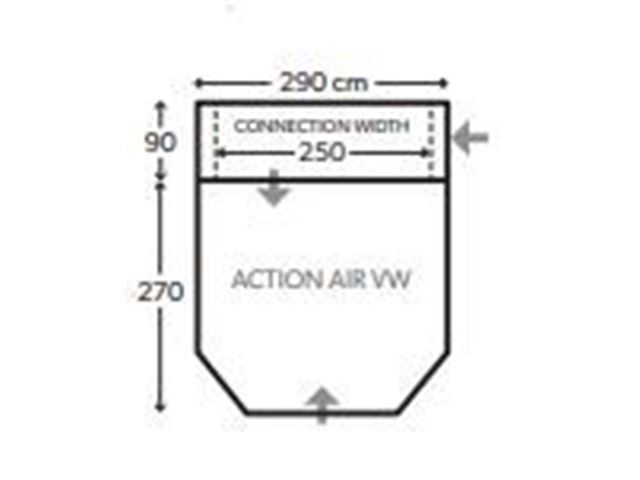 ACTION AIR -Drive-away-luftfortelt, 2,9 m bredt 