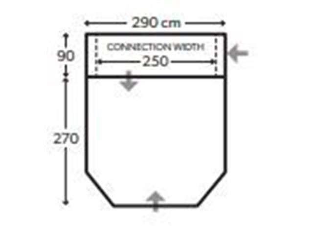 ACTION Drive-away Fortelt, 2,9 m bredt 