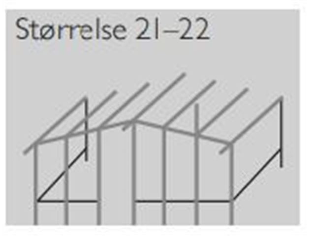 DWT Stormstangspakke størrelse: 21 - 22 - Til Fortelt Model 240 og Model 300