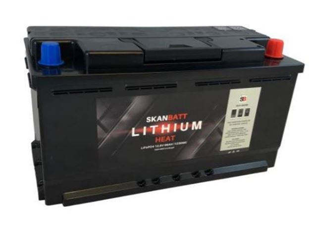 SKANBATT HEAT Bluetooth Lithium Batteri 12V 96AH - 100A - Autocamper 