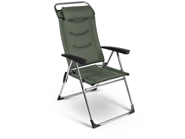 Positionsstol Lusso Milano Moss Green Redux -stoffet er fremstillet af genbrugte plastikflasker 