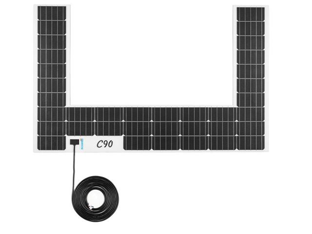 Solpanel C-formet 90 Watt VAN fra MOSCATELLI MOOVE