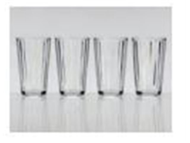 Crystal Line Tall tumbler Materiale: Polyakryl - Clear, 4 pk. fra Flamefield Essentials