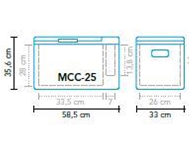 Køleboks med Kompressor MCC-25 AC/DC 