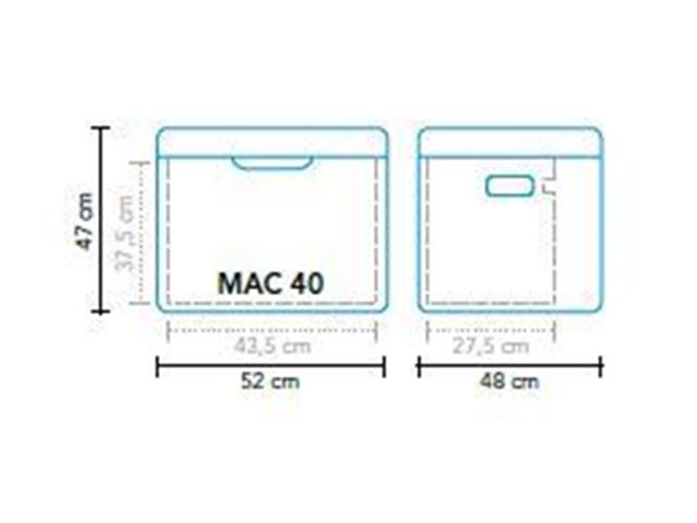 Absorberende Køleboks MAC-40 AC/DC, 30 mbar 