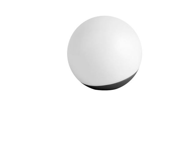 LED telt lys ø 20 cm. rundt Farve: hvid skygge, antracitbund. LED-lys, dæmp bar med farveændring