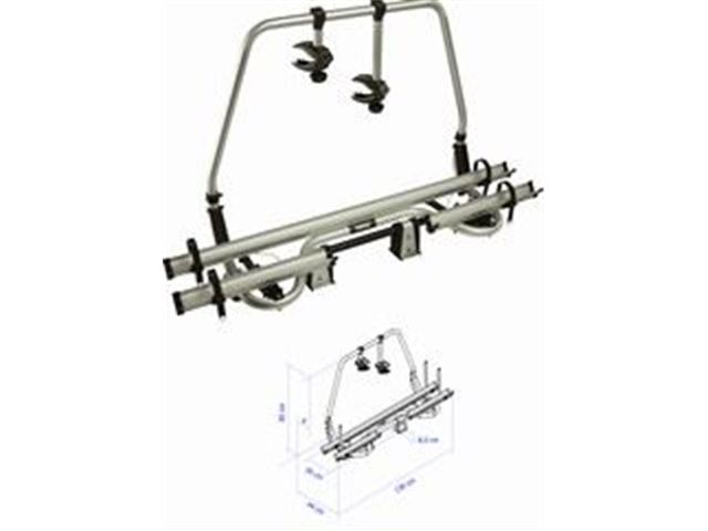 Cykelstativ Thule "SuperB" - 2 cykler monteret på forende, vipbart, monteret
