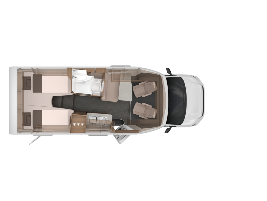 Knaus Van TI 640 MEG "Vansation" Enkelte senge
