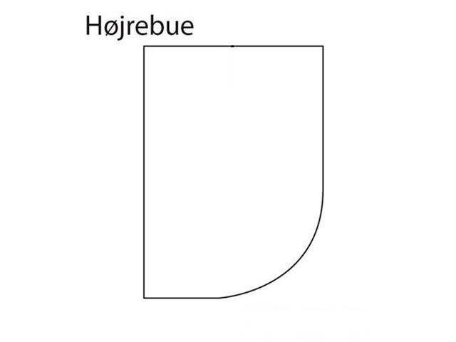 Anntex lagen højrebuet hvid 160x200 cm
