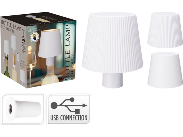 Flaskelampe, hvid