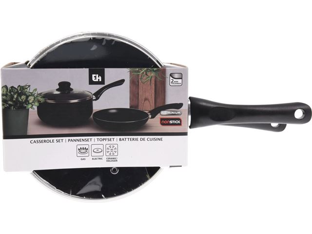 Gryde- pandesæt 2 stk. Aluminium 