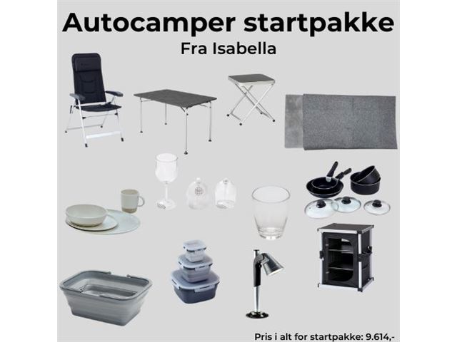 Autocamper Startpakke, stor