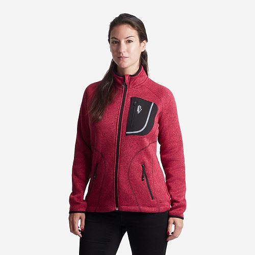 Tuxer Gabriella str. 3XL- strikjakke "fleecejakke" Rød - str 3XL