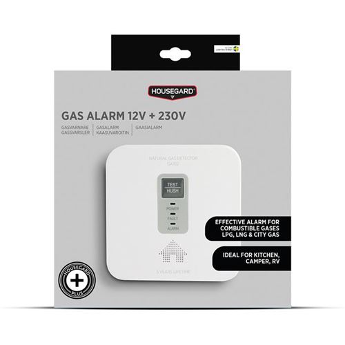 Housegaard gasalarm, 12/230V.