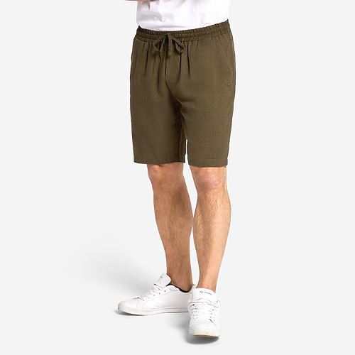 Tuxer Jamie Hør shorts - Oliven