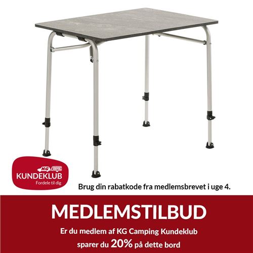 Travellife Sorrento  honeycomb  bord Grå 80 X 60 cm