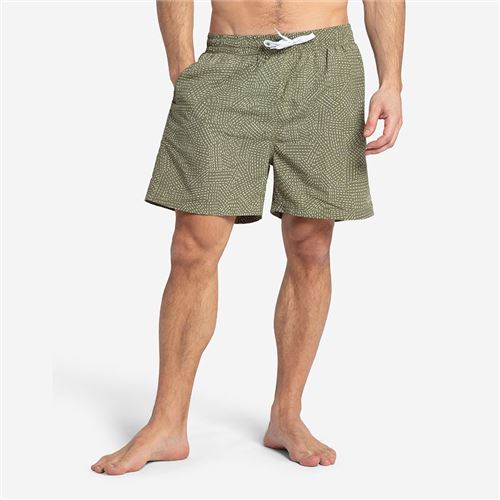 Tuxer Herre badeshorts - Grøn m/ print