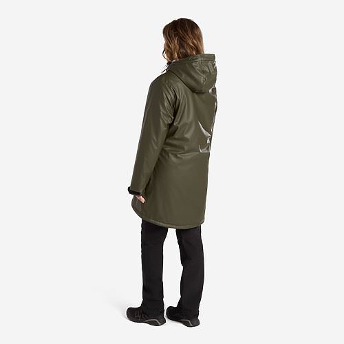 Tuxer Tammy regnjakke med fór Str. 2XL - Oliven