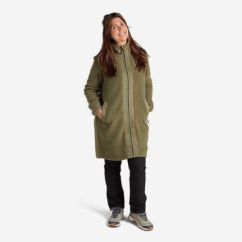Tuxer Layla Str. XL - blød plysjakke Geo Green