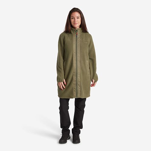 Tuxer Layla Str. XL - blød plysjakke Geo Green