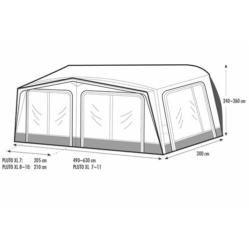 Lufttelt "Westfield Pluto 2.0 XL" 1016 - 1050 cm.