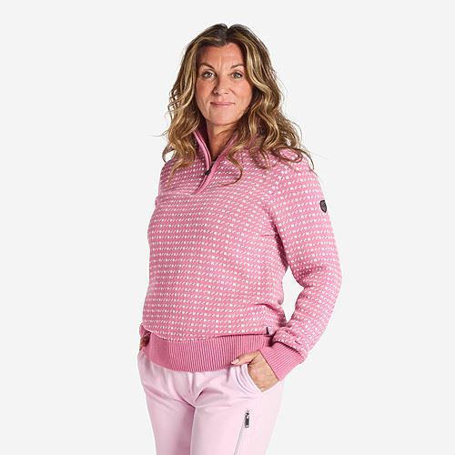 Tuxer Scarlett Striktrøje u/foer - Dusty Pink