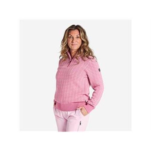Tuxer Scarlett Striktrøje u/foer Str. L - Dusty Pink