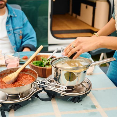 NomadiQ foldbar gasblus m/2brænder - BESTILLINGSVARE