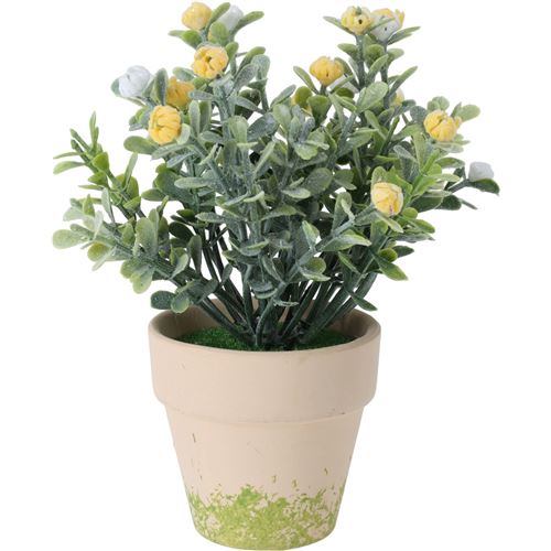 Kunstig Blomst i Keramik Potte