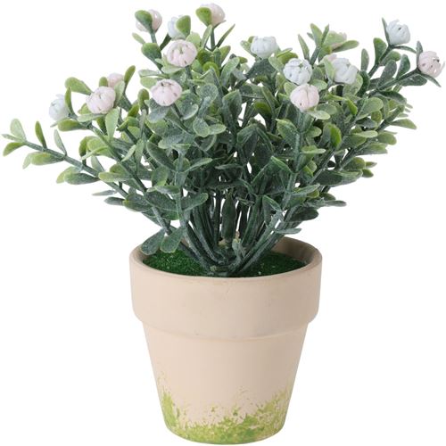 Kunstig Blomst i Keramik Potte