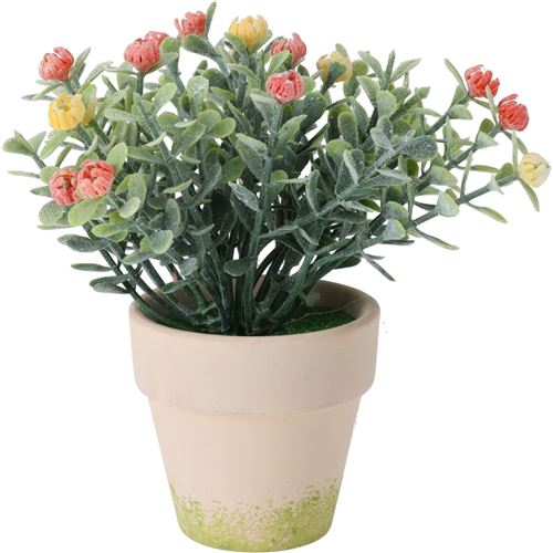 Kunstig Blomst i Keramik Potte