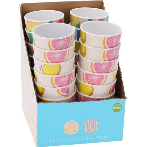 Krus i melamin m/citrus frugt