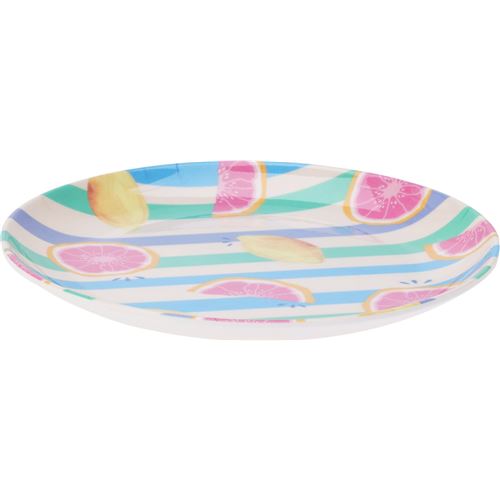 Tallerken i melamin m/citrus frugt - Ø25 cm