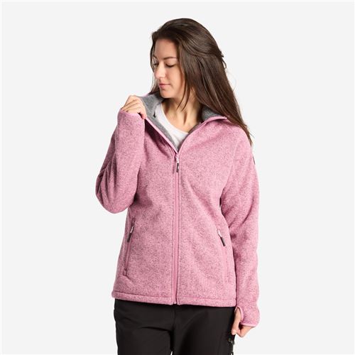 Tuxer Odie dame strikjakke med fór Str. 2XL - Rosebloom