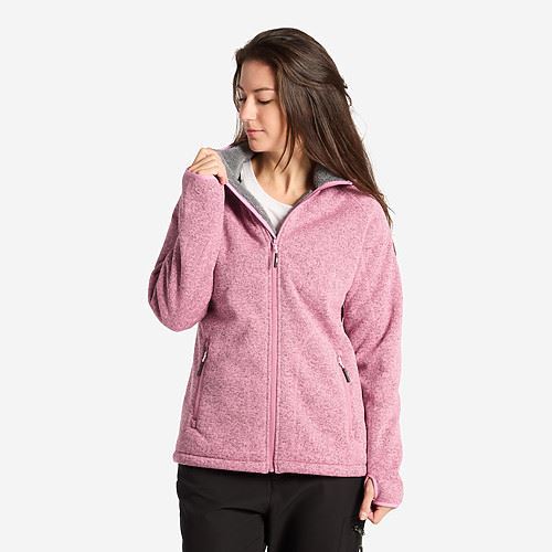 Tuxer Odie dame strikjakke med fór Str. 3XL - Rosebloom