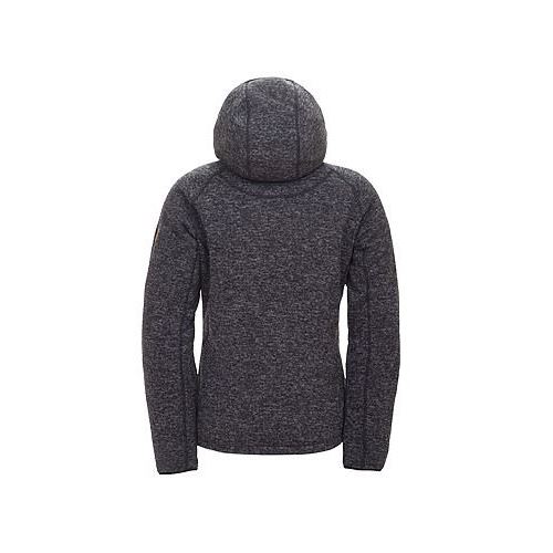 Tuxer Odie dame strikjakke med fór og hætte str. 3XL  -  Sort