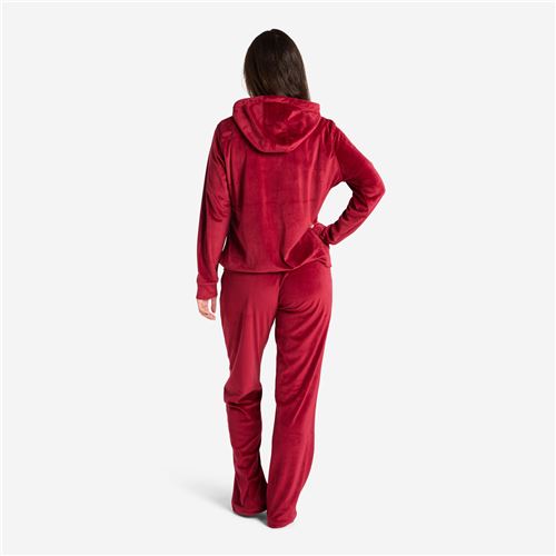 Tuxer Vanessa velourbukser - Rhubarb Red