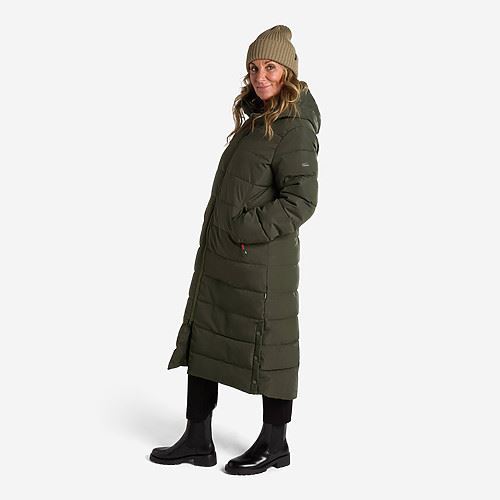 Tuxer Ellen Vind-/vandafvisende frakke - Dark Olive