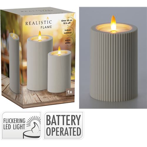 LED "Stearin" lys 75X100 mm.