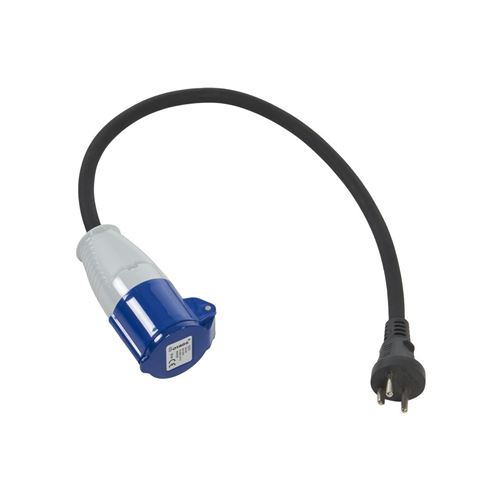Adapterkabel 0,4 m – Dansk han til CEE17 hun